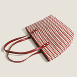 Tote bag women's large capacity tote purse, simple shoulder hobo bag red