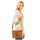 Fashionable Sherpa Fleece Belt Crossbody Bag