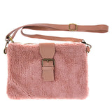 Fashionable Sherpa Fleece Belt Crossbody Bag