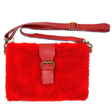 Fashionable Sherpa Fleece Belt Crossbody Bag