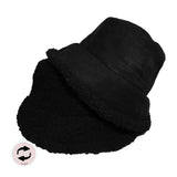 Fashionable Winter Reversible Faux Fur Sherpa Bucket Hat