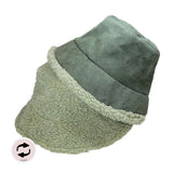 Fashionable Winter Reversible Faux Fur Sherpa Bucket Hat