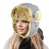 Faux Fur Trimmed Solid Trapper Hat