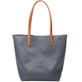 Elegant Genuine Leather Shoulder Bag - Stylish Folding Geometric Bucket Bag & Large Capacity Tote for Women hobo