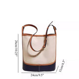 Stylish Denim Blue Canvas Bucket Bag - Women's Summer Designer Small Crossbody Shoulder Commuter Bag