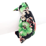 Floral Flower Print Burnout Knot Headband