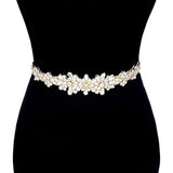 Floral Sash Ribbon Bridal Wedding Belt Headband
