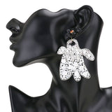 Flower Multi Bead Ghost Earrings Halloween Earrings