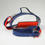 Football Shaped Transparent Crossbody Bag