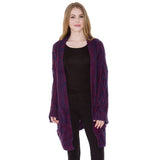 Front Pocket Knit Detail Soft Warm Long Cardigan
