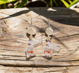 Cute Starfish & Fish Bag Earrings