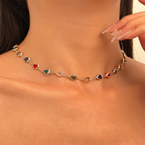 Colorful Geometric Heart Candy Jewelry Set