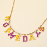 GAME DAY Letter Charm Station Necklace