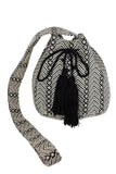Geometric Pattern Bucket Bag