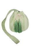 Geometric Pattern Bucket Bag