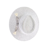Geometric Trim Vegan Fabric C.C Panama HAT