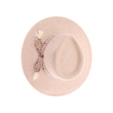 Geometric Trim Vegan Fabric C.C Panama HAT