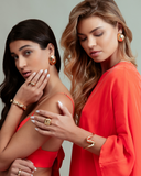 Giselle Textured Dome Drop Earrings Gold