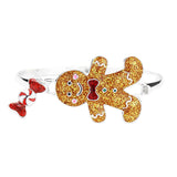 Glittered Gingerbread Man Candy Hook Bracelet