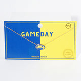 Gold Dipped Gameday Enamel Football Pendant Necklace