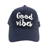 Good Vibes Mesh Back High Ponytail C.C Ball Cap