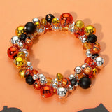Halloween Themed Color Beaded Stretch Bracelet