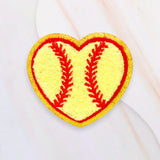 Heart Shaped Softball Patch