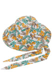 HIBISCUS CHIN TIE BUCKET HAT