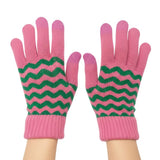 Holiday Chevron Pattern Smart Touch Winter Gloves