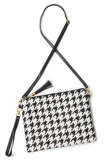 Houndstooth Pattern Crossbody Bag