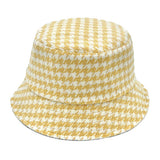 Houndstooth Patterned Bucket Hats