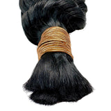 Jet Black Deep Wave Bulk 100% Human Braiding Hair