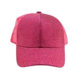 Kids Glitter High Ponytail C.C Ball Cap
