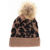 KIDS Leopard Pom C.C Beanie