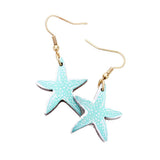 Kimber Wood Watercolor Sea Life Dangle Earrings