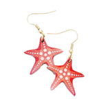 Kimber Wood Watercolor Sea Life Dangle Earrings