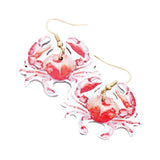 Kimber Wood Watercolor Sea Life Dangle Earrings