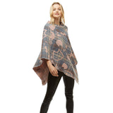 Kit Playing Cats Plaid Poncho Ruana