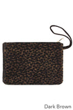 Leopard Print Large Pouch Clutch