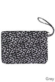 Leopard Print Large Pouch Clutch