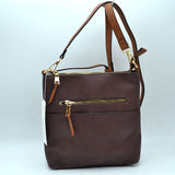 Women's Kaylee Soft PU Vegan Leather 2 in 1 Tote Crossbody Bag