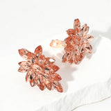 Women's Marquise Crystal Cluster Clip on Evening Earrings