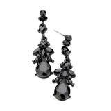 Marquise Crystal Teardrop Accented Evening Earrings