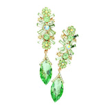 Marquise Glass Crystal Drop Evening Earrings
