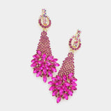 Marquise Stone Cluster Accented Evening Earrings