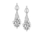 Marquise Stone Cluster Accented Evening Earrings
