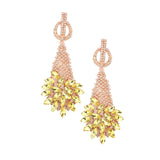 Marquise Stone Cluster Accented Evening Earrings