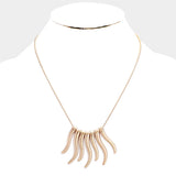 Metal Bar Fringe Necklace