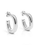 Mia Sculptural Oval Hoop Earrings Gold
