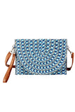 Multi Color Summer Straw Clutch & Crossbody Bag
